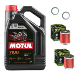 Pack Vidange Yamaha TT-R 250 (00-06) - Motul 7100 10W40 + 2xHF142 + 2xJoint 12mm