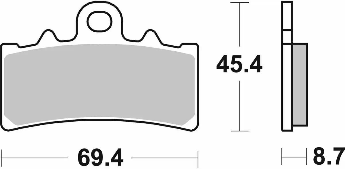 Plaquette de Frein Avant SBS 877RST - Métal Fritté Route et Piste