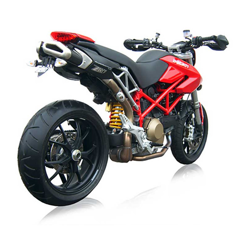 Echappement 2 Sorties 102 dB Aluminium Embout Carbone Racing pour Ducati Hypermotard 796 (07-12) Echappement 2 Sorties 102 dB Aluminium Embout Carbone Racing pour Ducati Hypermotard 796 (07-12)