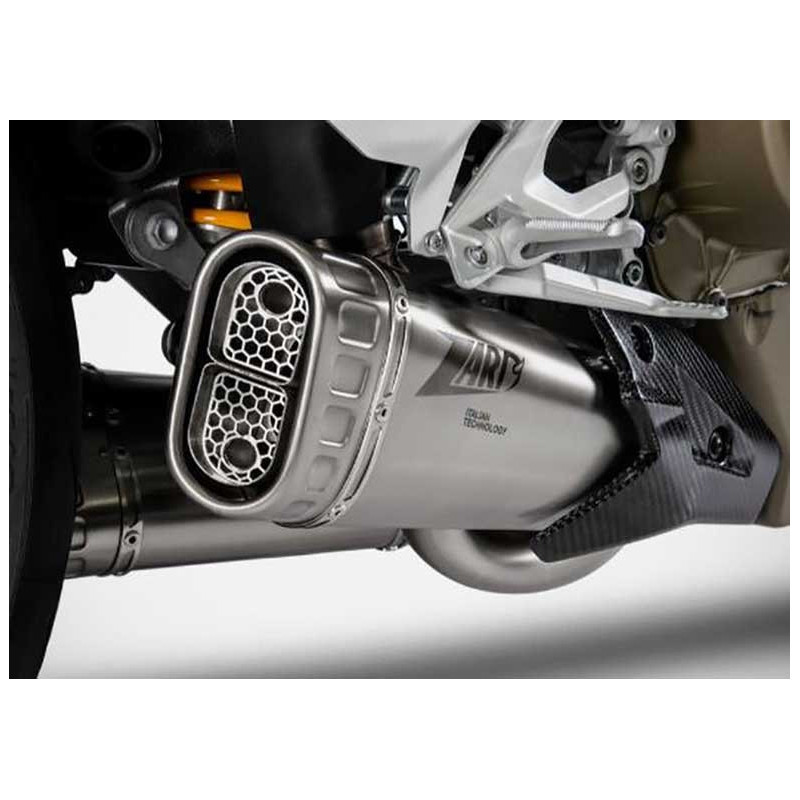 Silencieux Titane Embout Inox Racing pour Ducati 1100 Streetfighter V4 (20-23) Silencieux Titane Embout Inox Racing pour Ducati 1100 Streetfighter V4 (20-23)