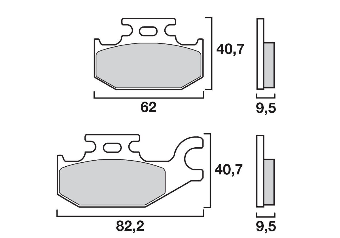Plaquette de frein Avant Gauche Brembo 07GR49 SX