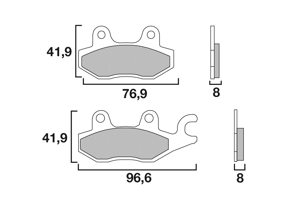 Plaquette de frein Arrière Gauche Brembo 07YA22 SD