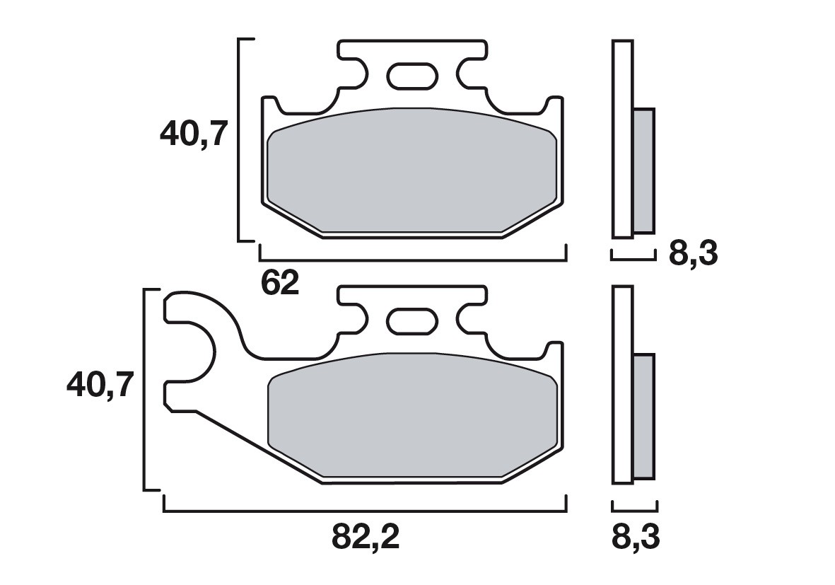 Plaquette de frein Arrière Brembo 07GR74 SD