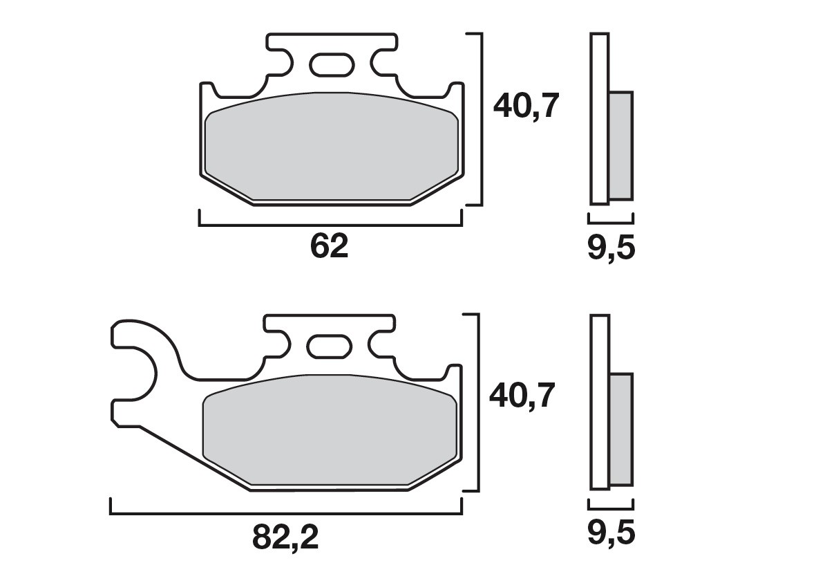 Plaquette de frein Arrière Droit Brembo 07GR50 SD
