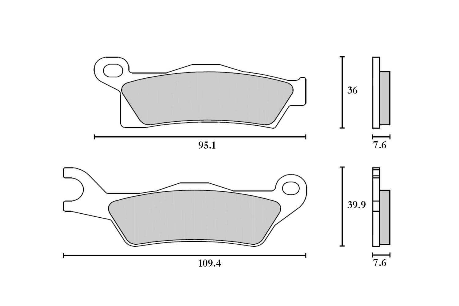 Plaquette de frein Avant Gauche Brembo 07GR26 SX