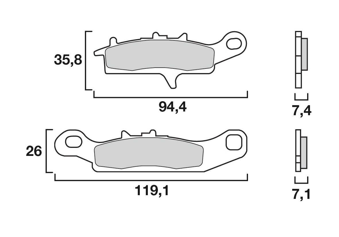 Plaquette de frein Avant Droit Brembo 07KA25 SX
