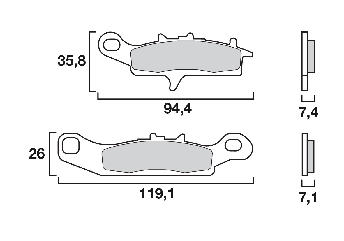 Plaquette de frein Avant Gauche Brembo 07KA24 SX