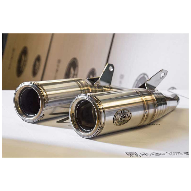 Double Échappement Snake Conique Inox Embout Inox Racing pour Ducati 1000 GT (09-11) Double Échappement Snake Conique Inox Embout Inox Racing pour Ducati 1000 GT (09-11)