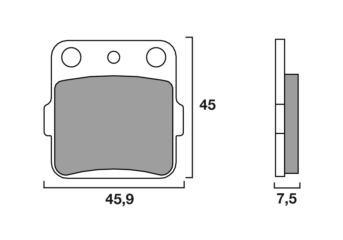 Plaquette de frein Arrière Brembo 07HO32 SD