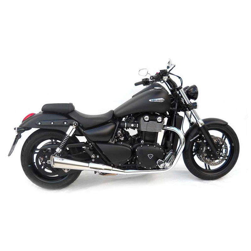 Double Échappement Sport Inox Noir Embout Inox pour Triumph 1600 Thunderbird (09-16) Double Échappement Sport Inox Noir Embout Inox pour Triumph 1600 Thunderbird (09-16)