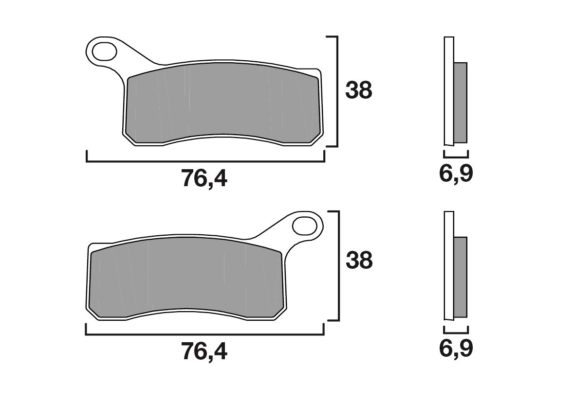 Plaquette de frein Avant Brembo 07GR07 SX