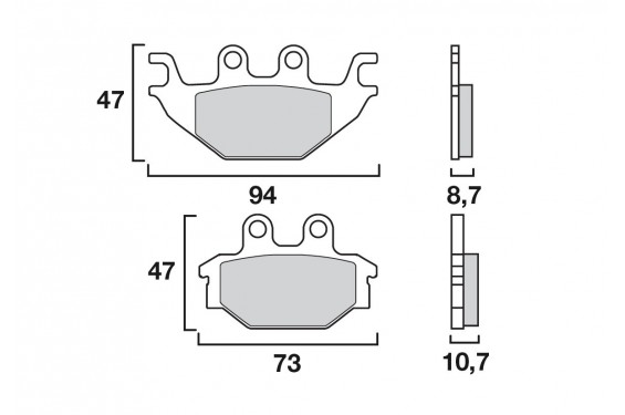 Plaquette de frein Avant Brembo 07GR52 SD Plaquette de frein Avant Brembo 07GR52 SD