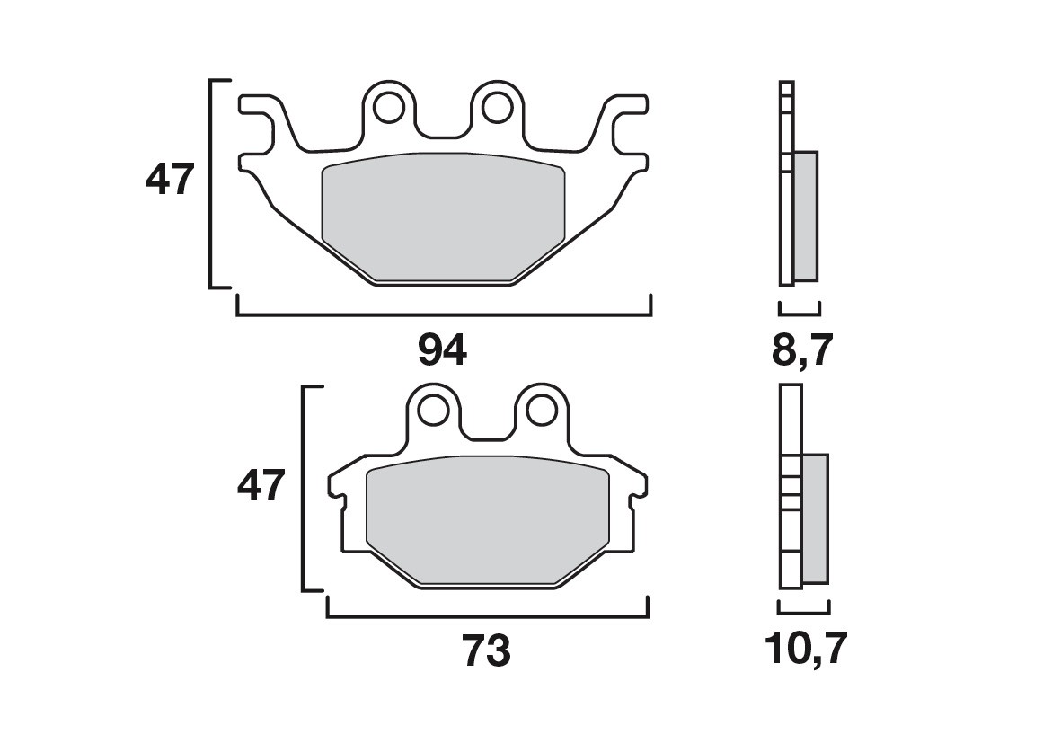Plaquette de frein Arrière Brembo 07GR52 SD
