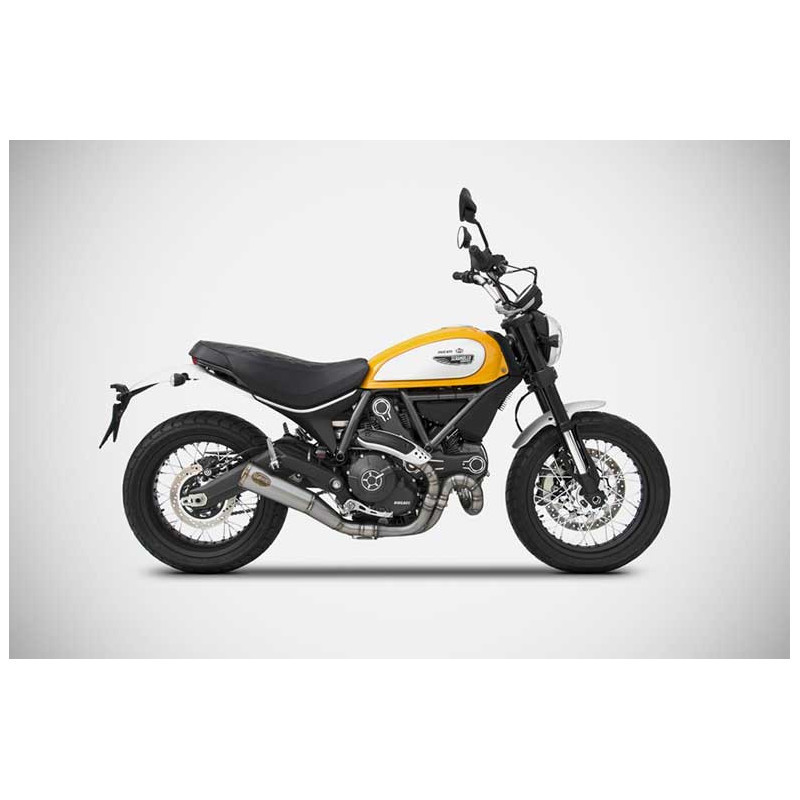 Collecteurs 2 en 2 Inox Noir Racing pour Ducati 800 Scrambler Classic (15-19)