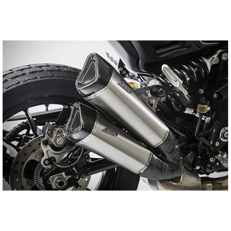 Silencieux Titane Embout Carbone pour Indian FTR 1200 (18-20)