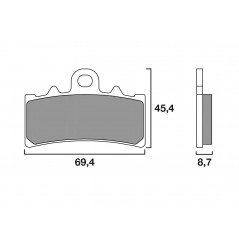 Plaquette de Frein Moto Avant CL Brakes 1233XBK5 - Métal Fritté Route et Piste