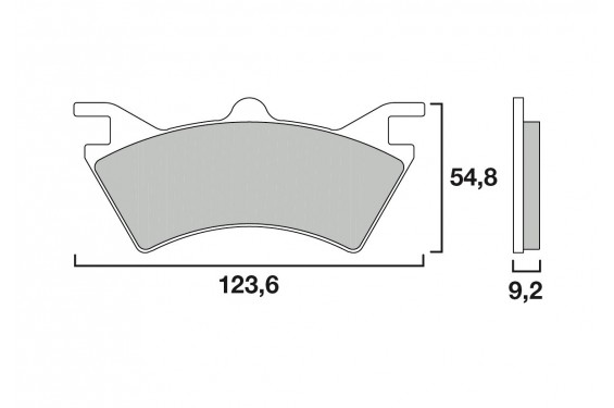 Plaquette de frein Arrière Brembo 07PO05 SX Plaquette de frein Arrière Brembo 07PO05 SX