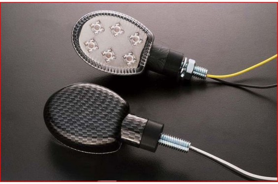 Kit 4 Clignotants Moto LED Homologués E50 - 14 LED, IP65, 12V - Universel Pour Moto, Scooter, Quad