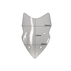 Pare-Brise Intermedio Fumé WRS pour Ducati Multistrada 1200 et S (13-14) - DU004F