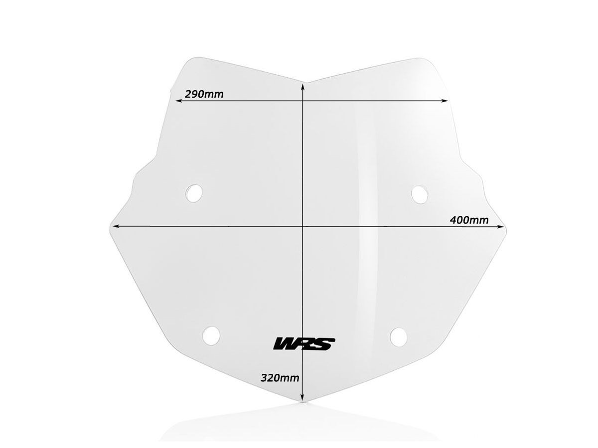 Pare-Brise Enduro Claire WRS pour BMW R 1200 GS Adventure (13-19) - BM026T