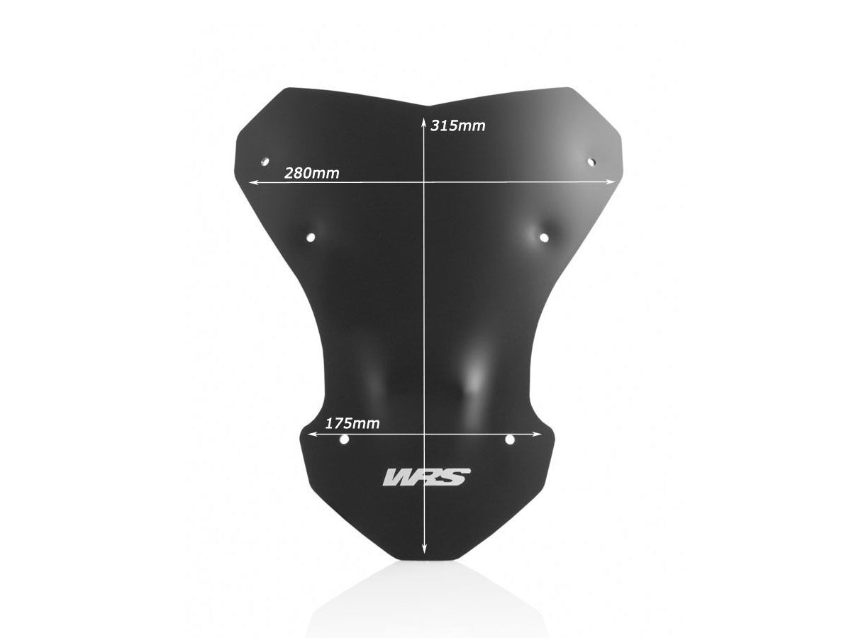 Pare-Brise Sport Noir Mat WRS pour Honda CRF 1000 L Africa Twin (16-19) - HO006NO