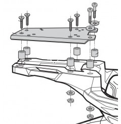Support Top Case Shad pour X-ADV 750 (17-20) Modèle avec porte paquet d'origine