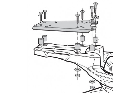 Support Top Case Shad pour X-ADV 750 (17-20) Modèle avec porte paquet d'origine