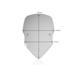 Pare-Brise Intermedio Fumé WRS pour Ducati Multistrada 1200 et S (15-17) - DU008F
