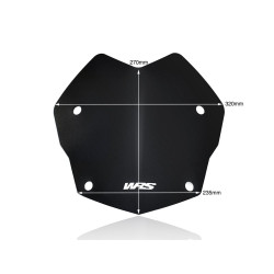 Pare-Brise Rallye Noir Mat WRS pour BMW R 1250 GS Adventure (19-24) - BM045NO