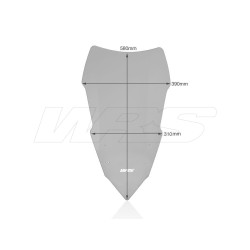 Pare-Brise Touring Fumé WRS pour Yamaha Tracer 900 (15-17) - YA011F