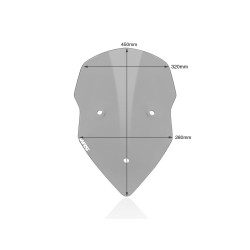 Pare-Brise Intermedio Fumé WRS pour Ducati Multistrada 1200 et S (10-12) - DU013F