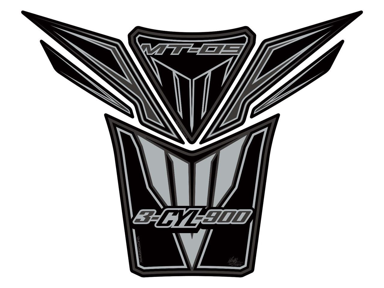 Protection de Réservoir Moto Noir - Gris pour Yamaha MT-09 (13-20) MT-09 Tracer (15-17)