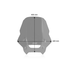 Pare-Brise Touring Fumé WRS pour Honda NX 500 A (24-26) - HO077F