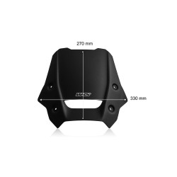 Pare-Brise Sport Noir Mat WRS pour Honda NX 500 A (24-26) - HO078NO