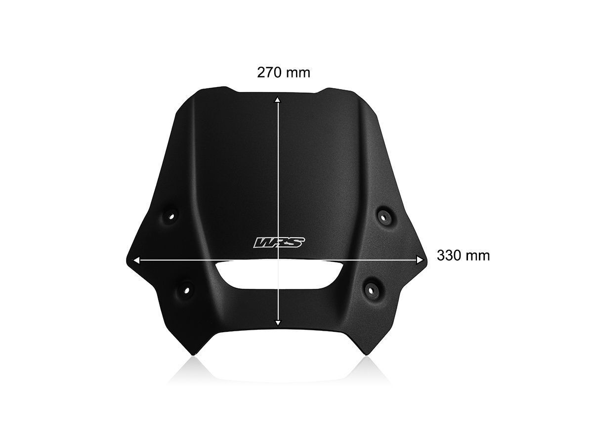Pare-Brise Sport Noir Mat WRS pour Honda NX 500 A (24-26) - HO078NO