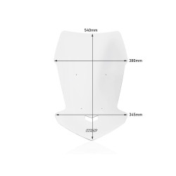 Pare-Brise Touring Claire WRS pour Yamaha Tracer 7 (21-24) - YA027T