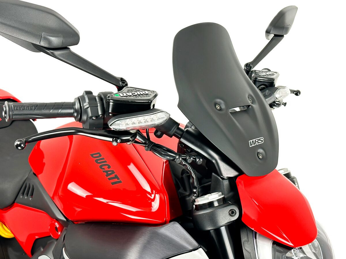Pare-Brise Touring Noir Mat WRS pour Ducati Diavel V4 1200 (23-26) - DU029NO