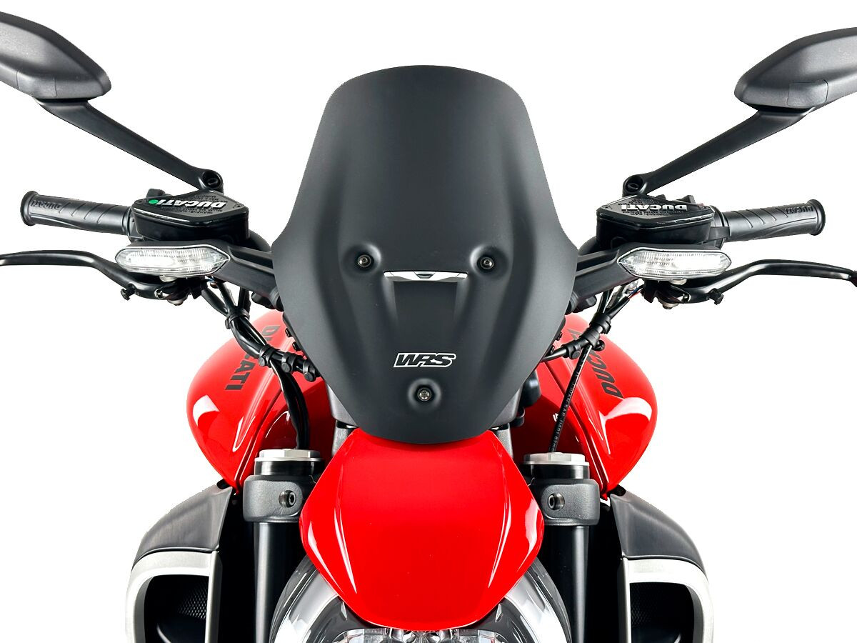 Pare-Brise Touring Noir Mat WRS pour Ducati Diavel V4 1200 (23-26) - DU029NO