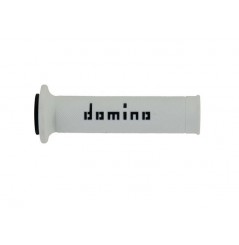 Poignée Moto Domino Soft A010 Blanc Noir