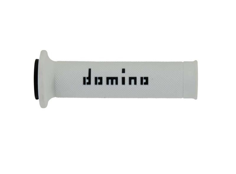 Poignée Moto Domino Soft A010 Blanc Noir