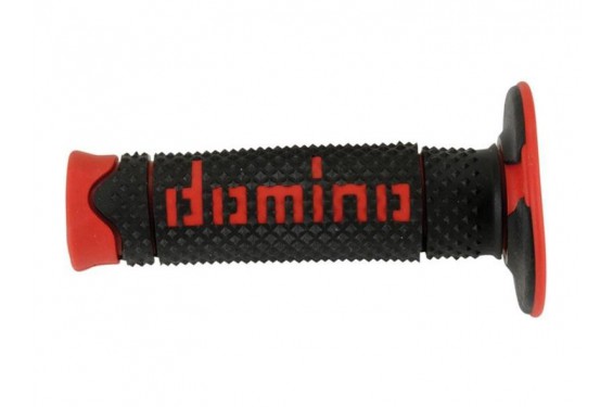Poignée moto Off-Road Domino A260 Full Grip Noir - Rouge