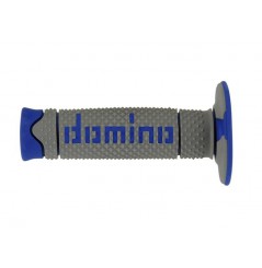 Poignée Moto Domino Full Grip Gris Bleu