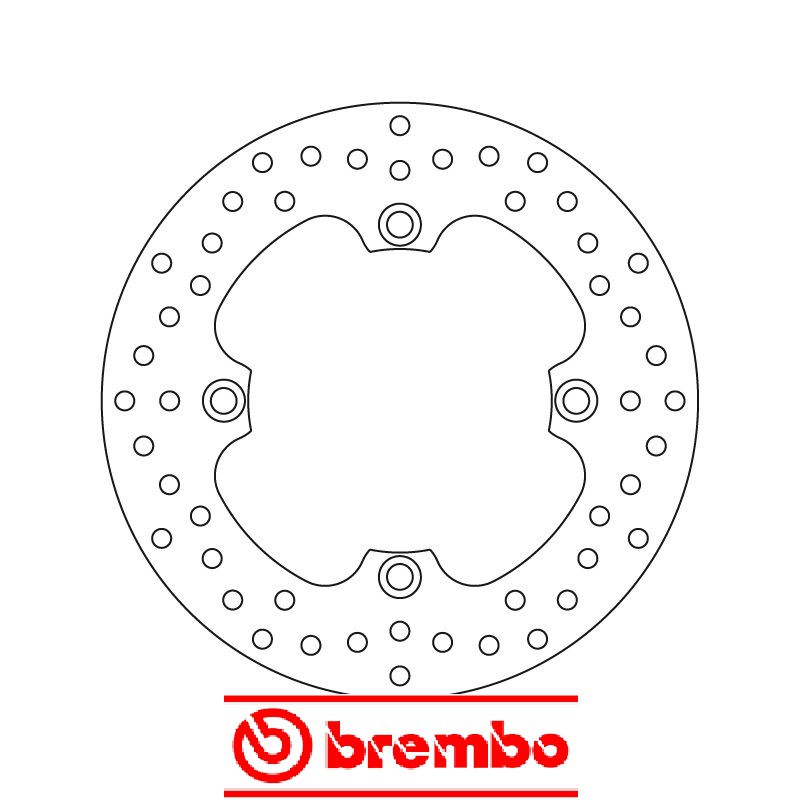 Disque de frein arrière Brembo pour Husqvarna 125 WR (00-05) 125 WRE (00-09) 125 CR (00-04)