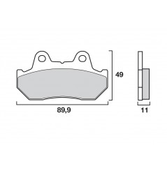 Plaquette de frein Arrière Brembo 07HO1010