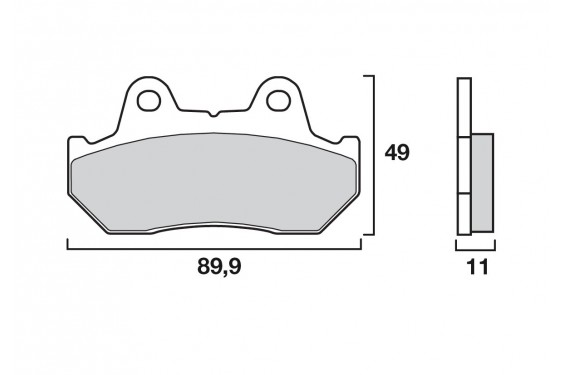 Plaquette de frein Arrière Brembo 07HO1010