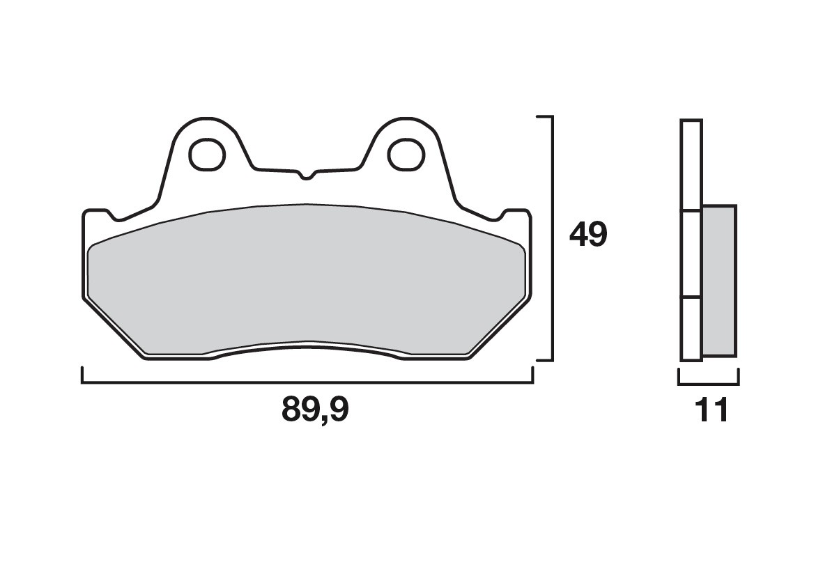 Plaquette de frein Arrière Brembo 07HO1010
