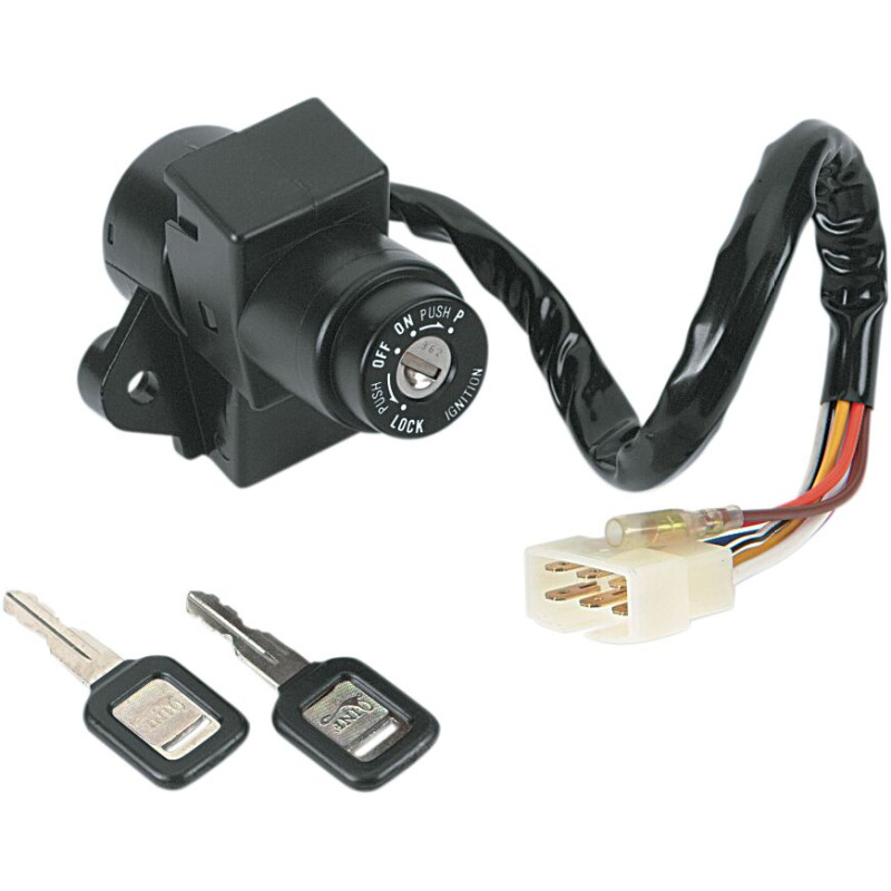 Contacteur à clés Emgo pour Kawasaki GPZ 550 Uni Trak (84-86) - 40-80610 Contacteur à clés Emgo pour Kawasaki GPZ 550 Uni Trak (84-86) - 40-80610