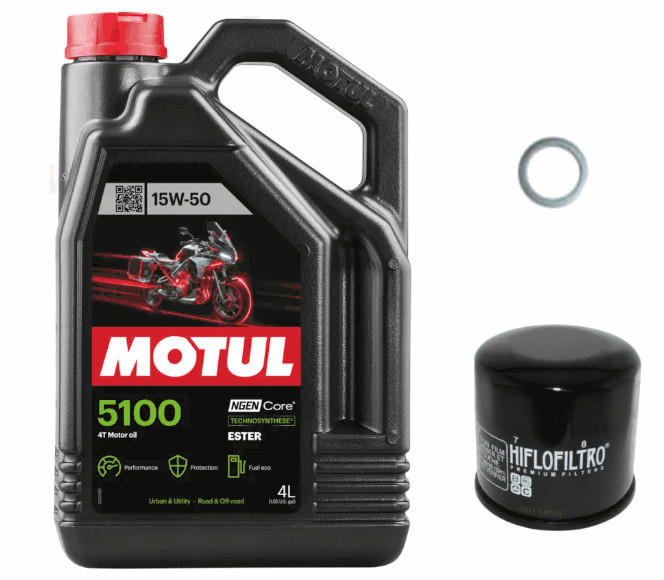 Pack Vidange Ducati 1100 Multistrada (07-09) - Motul 5100 15w50 + HF153 + Joint 12mm