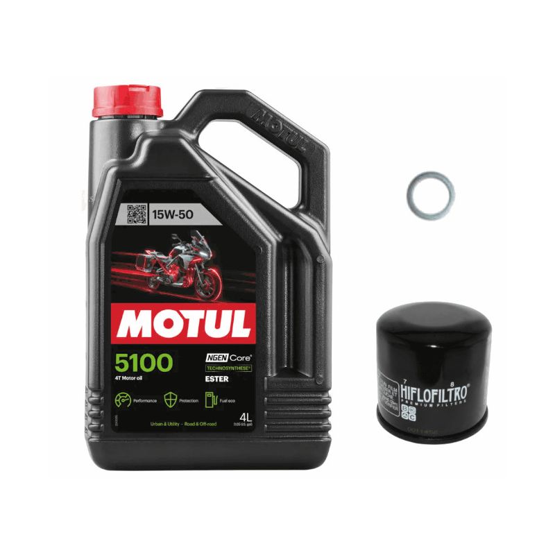 Pack Vidange Ducati 796 Monster (10-15) - Motul 5100 15w50 + HF153 + Joint 12mm Pack Vidange Ducati 796 Monster (10-15) - Motul 5100 15w50 + HF153 + Joint 12mm