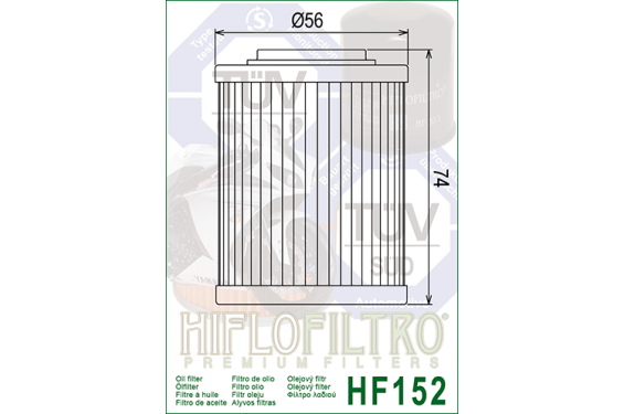 Filtre a Huile Quad Hiflofiltro HF152 Filtre a Huile Quad Hiflofiltro HF152